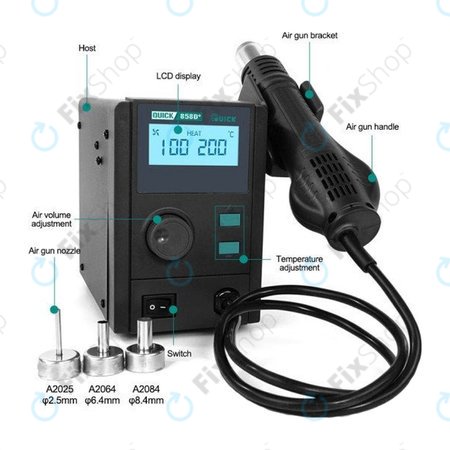 Quick 858D+ - Teplovzdušná Pájecí Stanice