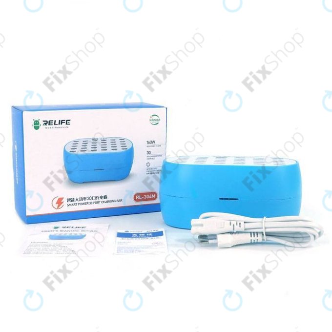 Relife RL-304M - Smart Servisní USB Stanice - 30x USB / 160W