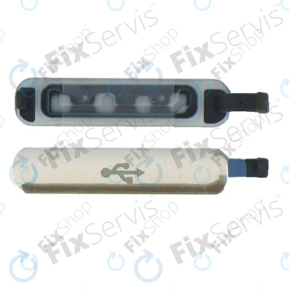 Samsung Galaxy S5 G900F - Krytka Nabíjecího Konektoru (Silver) - GH98-32941A Genuine Service Pack