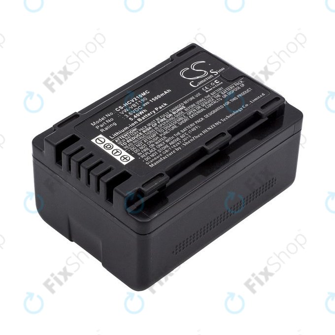 Baterie pro Panasonic HC-V210, 1500mAh, Li-Ion, 3.6V, VW-VBT190, HQ