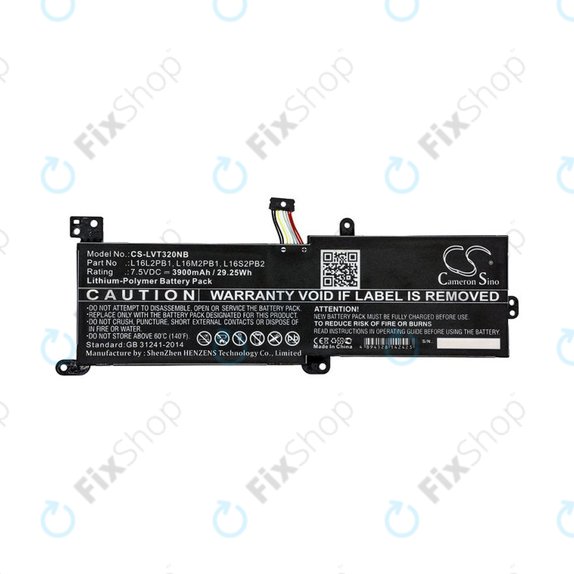 Baterie pro Lenovo 320, 330, 520, Ideapad 320, 330, S145, 3900mAh, Li-Pol, 7.5V, L16L2PB1, HQ