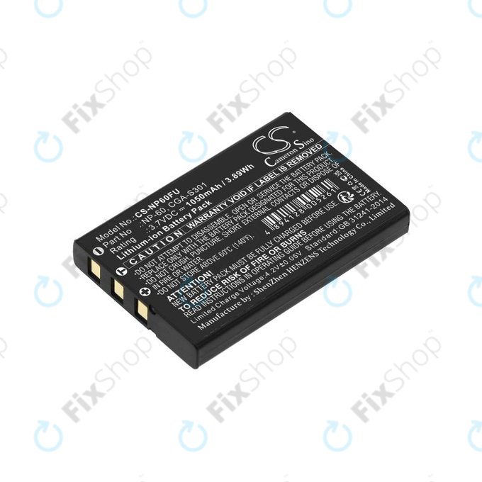 Baterie pro Agfa, HP Photosmart, Toshiba Camileo, 1050mAh, Li-Ion, 3.7V, NP-60, COMA-BP1, HQ