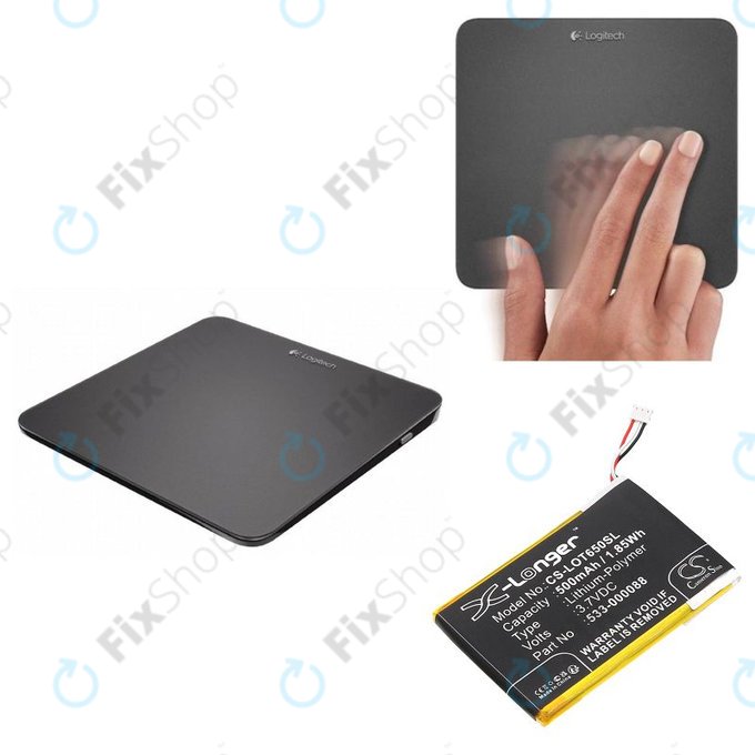 Baterie pro Logitech Mx Master, 500mAh, Li-Pol, 3.7V, 533-000088, HB303450, HQ