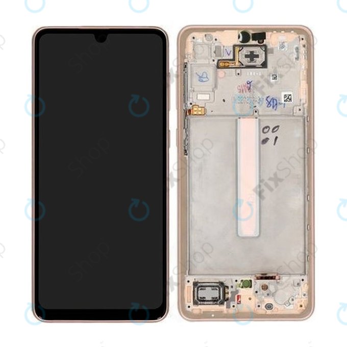Samsung Galaxy A33 5G A336B - LCD Displej + Dotykové Sklo + Rám (Awesome Peach) - GH82-28143D, GH82-28144D Genuine Service Pack