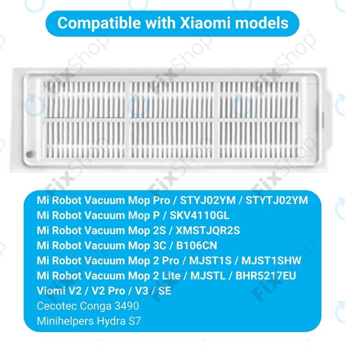 Xiaomi Mi Robot Vacuum Mop Pro (P), 2 Lite, 2 Pro, 2S, 3C, Viomi V2 Pro, V3, SE - HEPA Filtr (2ks)