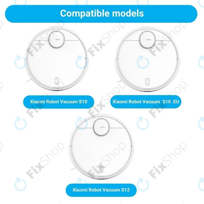 Sada náhradních dílů pro Xiaomi Robot Vacuum S10, S10 EU, S12 (2x Hlavní kartáče, 4x Filtry, 4x Boční kartáče, 4x Mopovací utěrky)