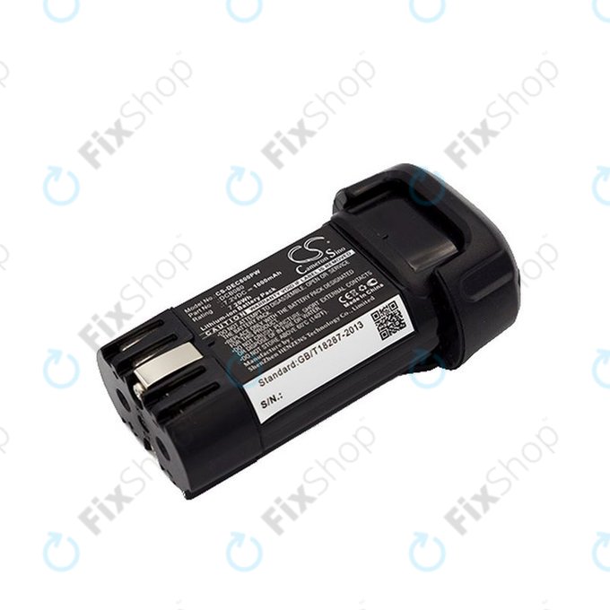 Baterie pro Dewalt Dcb095, Dewalt Dcf680, 1000mAh, Li-Ion, 7.2V, DCB080, HQ