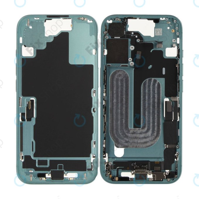 Střední Rám s Baterií pro iPhone 16 | Green | ZD076-00683 | Genuine Apple
