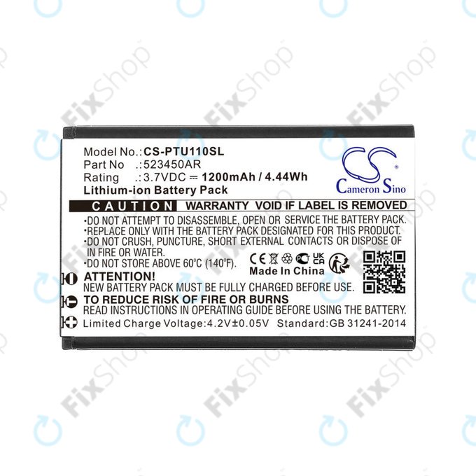 Baterie pro Panasonic Kx-Tf200, Kx-Tu110, 1200mAh, Li-Ion, 3.7V, 523450AR, HQ
