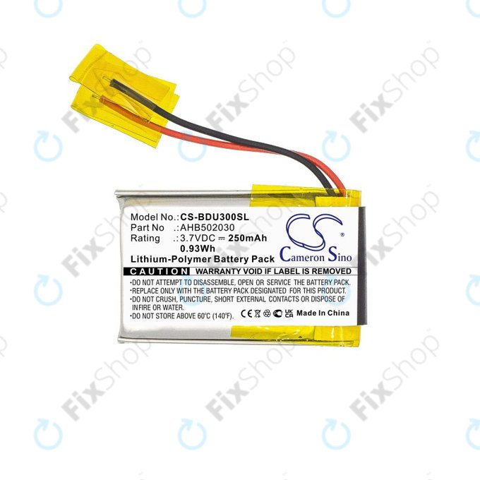 Baterie pro Bosch Bdu3xx, Bosch Intuvia Display, 250mAh, Li-Pol, 3.7V, 502030, HQ