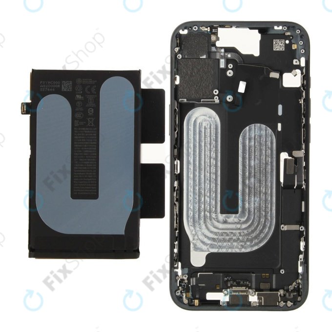 Střední Rám s Baterií pro iPhone 16 Plus | Black | ZD076-00684 | Genuine Apple