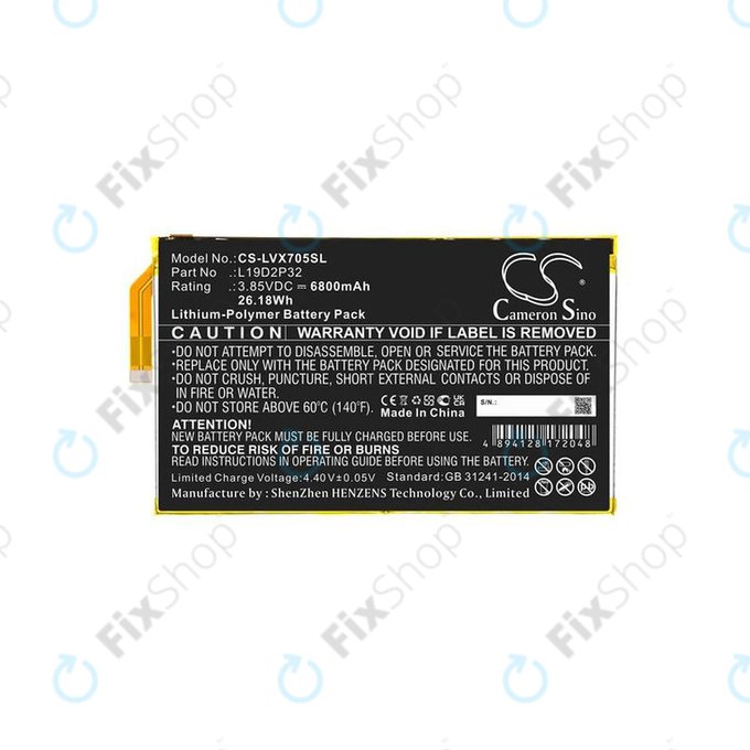 Lenovo Yoga Smart Tab - Baterie L19D2P32 6800mAh HQ