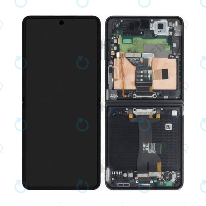 Samsung Galaxy Z Flip 7 F766B - LCD Displej + Dotykové Sklo + Rám (Jetblack) - GH82-37581C Genuine Service Pack