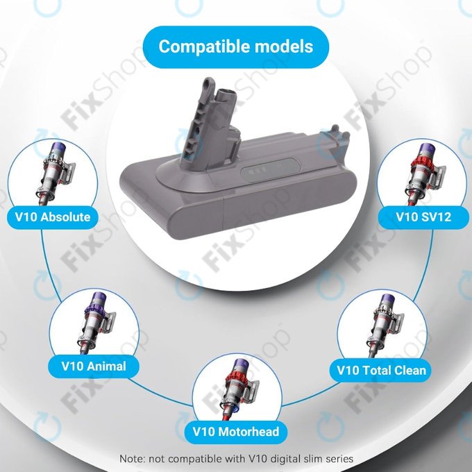Dyson V10 - Baterie 969352-02, SV12, 206340 Li-Ion 25.2V 2500mAh