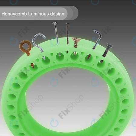 Xiaomi Mi Electric Scooter 1S, 2 M365, Essential, Pro, Pro 2 - Odolná Plná Bezdušová Pneumatika (Green Fluorescent)