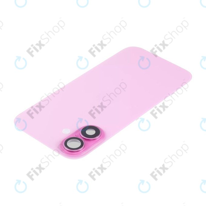 Apple iPhone 16 Plus - Sklo Zadního Housingu + Sklíčko Kamery + Kovová Destička + Magsafe Magnet (Pink)