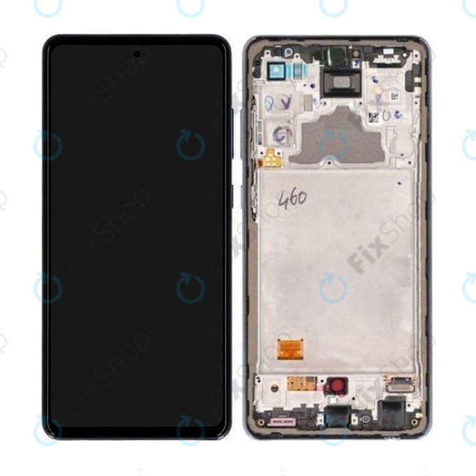 Samsung Galaxy A72 A725F, A726B - LCD Displej + Dotykové Sklo + Rám (Awesome Black) - GH82-25460A, GH82-25463A, GH82-25624A, GH82-25849A Genuine Service Pack
