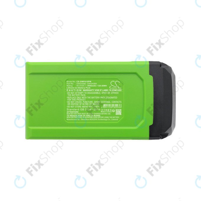 Baterie pro AKU tools Greenworks, 3000mAh, Li-Ion, 40V, GWG40B2, HQ