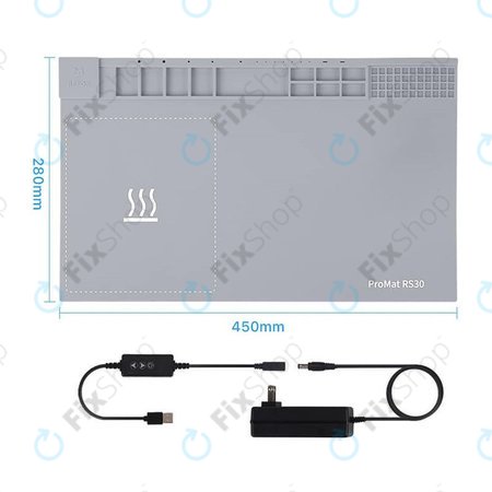 Refox ProMat RS30 - Tepelná Podložka pro Demontáž LCD Displejů - 45 x 28cm