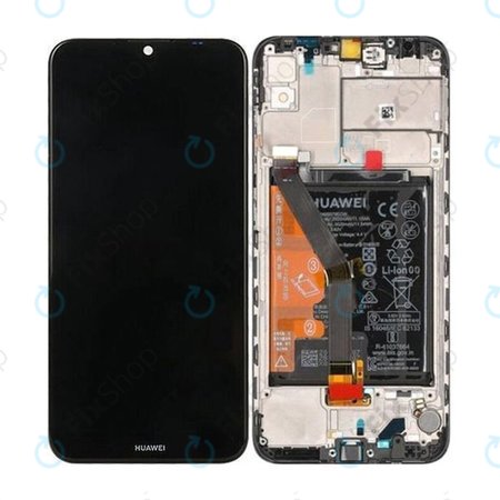 Huawei Y6 (2019) - LCD Displej + Dotykové Sklo + Rám + Baterie (Midnight Black) - 02352LVM, 02352LVN Genuine Service Pack