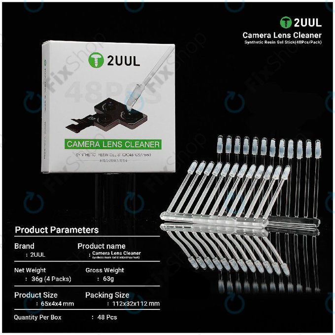 Čisticí gelové tyčinky na čočky kamer, 2UUL CL21, 48ks/balení