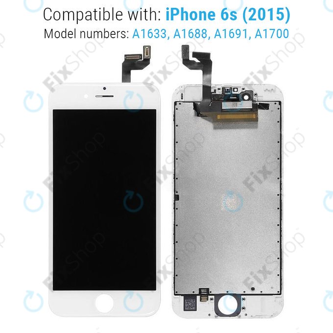 Apple iPhone 6S - LCD Displej + Dotykové Sklo + Rám (White) TFT