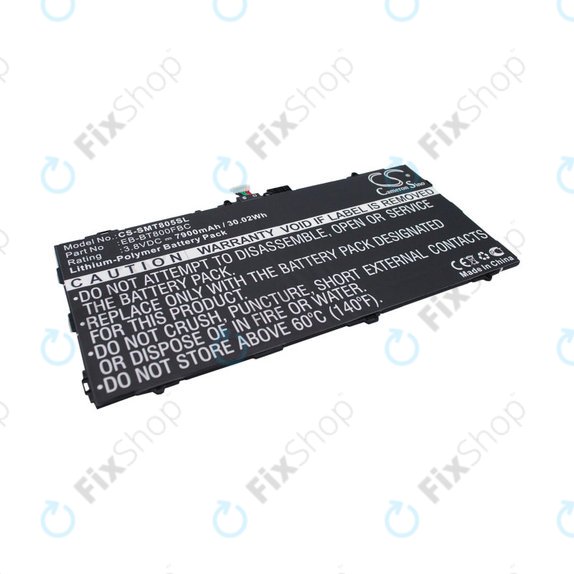 Baterie pro Samsung Galaxy Tab S 10.5, 7900mAh, Li-Pol, 3.8V, EB-BT800FBC, HQ