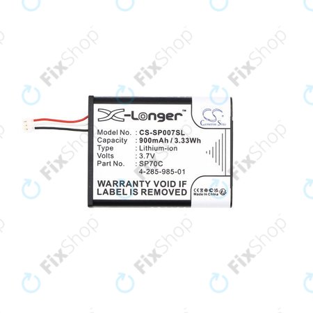 Baterie pro Sony PSP E1000, E1002, E1004, E1008, 900mAh, Li-Ion, 3.7V, SP70C, HQ