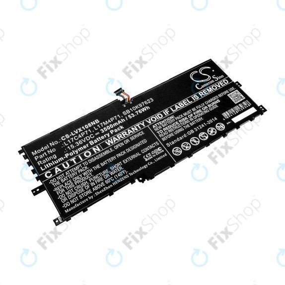 Baterie pro Lenovo ThinkPad X1 Yoga 2018, 3500mAh, Li-Pol, 15.36V, L17C4P71, HQ