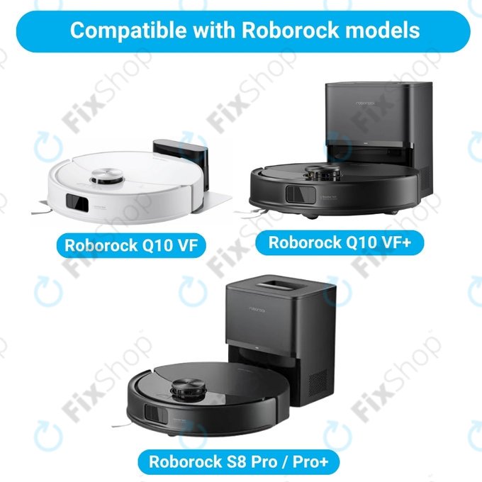 Sada náhradních dílů pro Xiaomi Roborock Q10 VF, Q10 VF+, S8 Pro, S8 Pro Plus (2x Hlavní kartáč, 4x Filtr, 4x Boční kartáč, 4x Mopovací útěrka, 4x Sáček na prach)