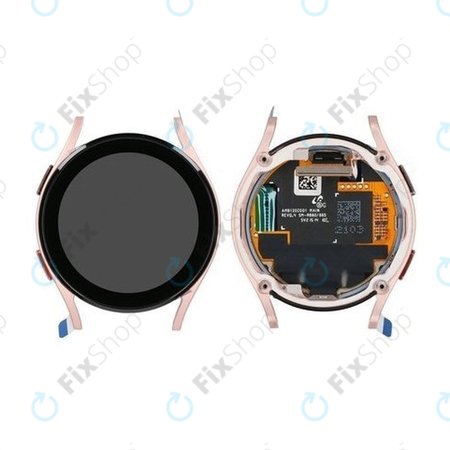 Samsung Galaxy Watch 4 40mm R865 - LCD Displej + Dotykové Sklo + Rám (Pink Gold) - GH97-26411D Genuine Service Pack