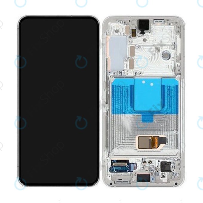 Samsung Galaxy S22 S901B - LCD Displej + Dotykové Sklo + Rám (Phantom White) - GH82-27520B, GH82-27521B Genuine Service Pack