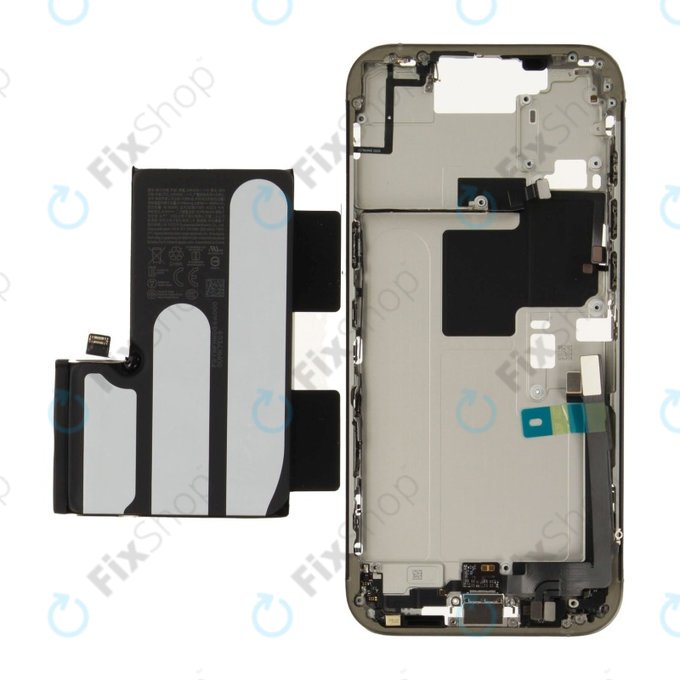 Střední Rám s Baterií pro iPhone 16 Pro Max | Natural Titanium | ZD076-00696 | Genuine Apple