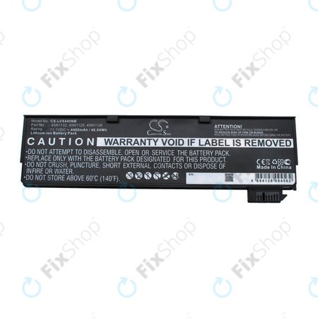 Baterie pro Lenovo ThinkPad X240, X250, X260, S440, T440, T550, T560, 4400mAh, Li-Ion, 11.1V, 45N1132, HQ