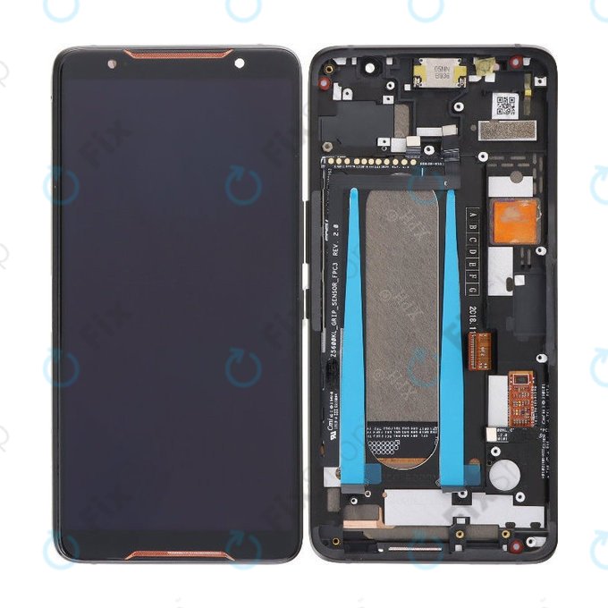 Displej OLED pro Asus ROG ZS600KL, Dotykové sklo s rámem