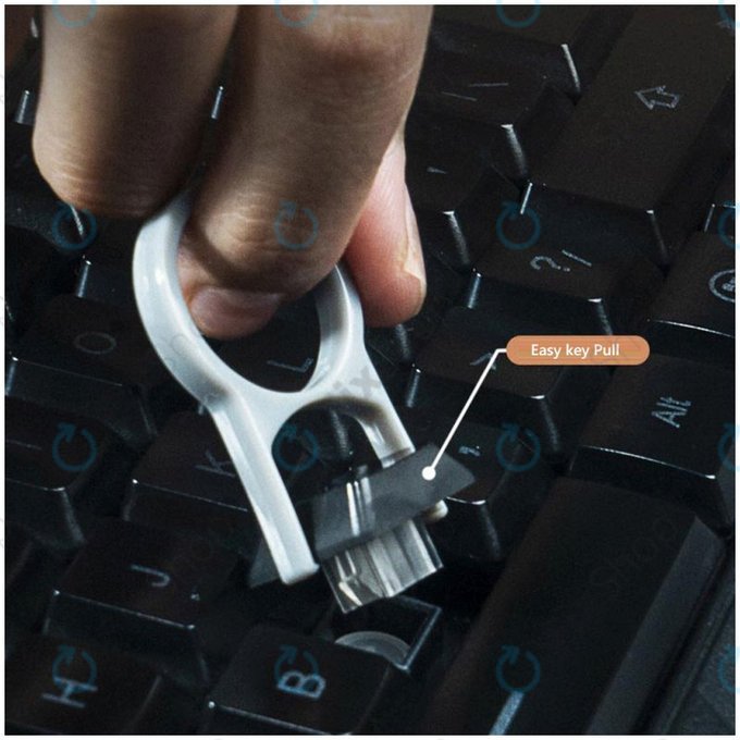 Multifunkční Čistící Nástroj s Vytahovačem Kláves a Hadříkem 6v1