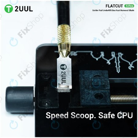Čepele na odstraňování underfill lepidla, plochý řez, 2UUL DA28, 5ks/balení