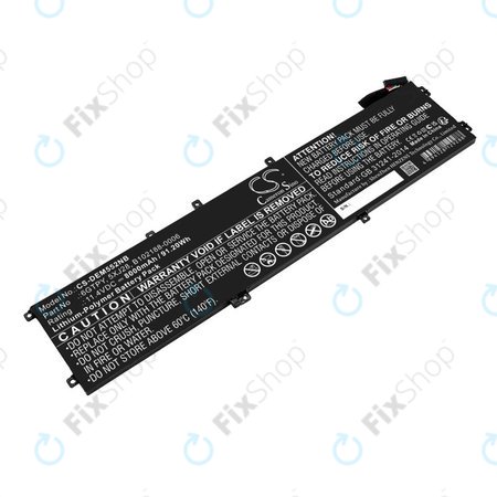 Baterie pro Dell XPS 15, Dell Precision 9560, 9570, 8000mAh, Li-Pol, 11.4V, 6GTPY, HQ