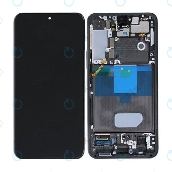 Samsung Galaxy S22 S901B - LCD Displej + Dotykové Sklo + Rám (Phantom Black) OLED
