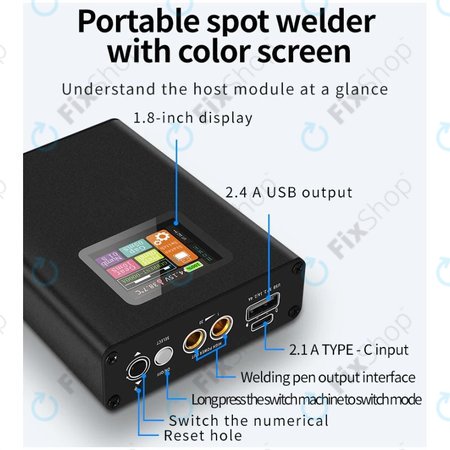 Docreate SW - Přenosná Bodová Svářečka Baterií s Displejem (5000mAh)