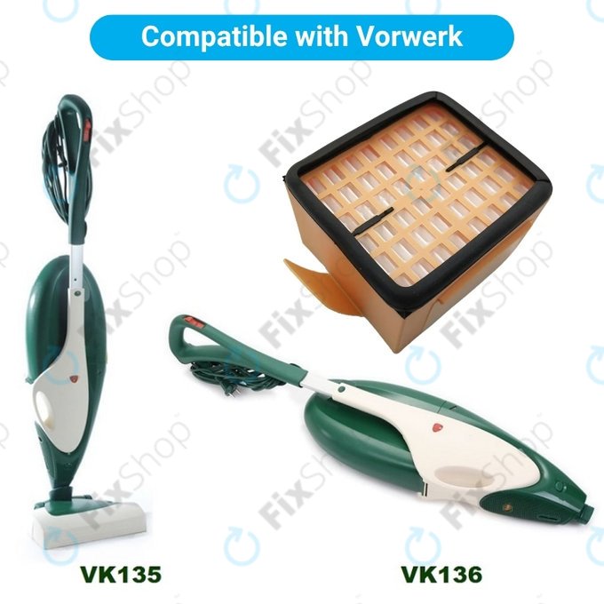 Prachový filtr, 2 ks pro Vorwerk Kobold VK135, VK136