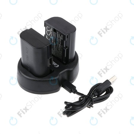 Baterie 2 ks s nabíječkou pro Canon EOS 5D Mark II, EOS 7D, 2000mAh, Li-Ion, 7.4V, LP-E6, HQ