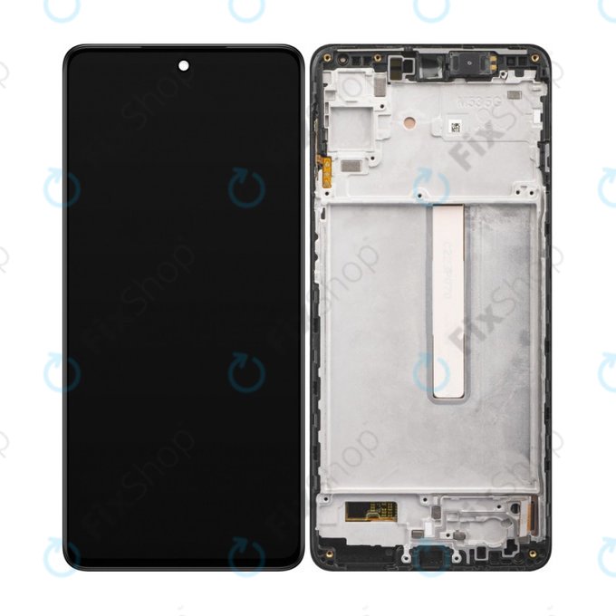 Samsung Galaxy M53 5G M536B - LCD Displej + Dotykové Sklo + Rám (Black) OLED