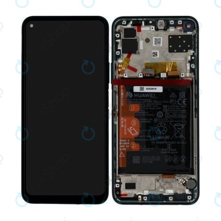 Huawei P40 Lite 5G - LCD Displej + Dotykové Sklo + Rám + Baterie (Crush Green) - 02353SUP Genuine Service Pack