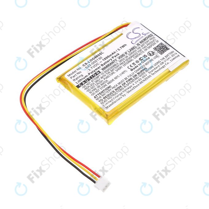 Baterie pro Logitech G403, G703, G900, G903, 1000mAh, Li-Pol, 3.7V, 533-000130, HQ