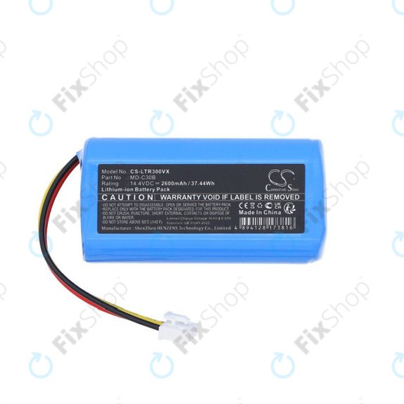 Baterie pro Liectroux C30B, BLAUPUNKT BPK-VCBB1XB, Midea M4, 2600mAh, Li-ion, 14.4V, MD-C30B, HQ