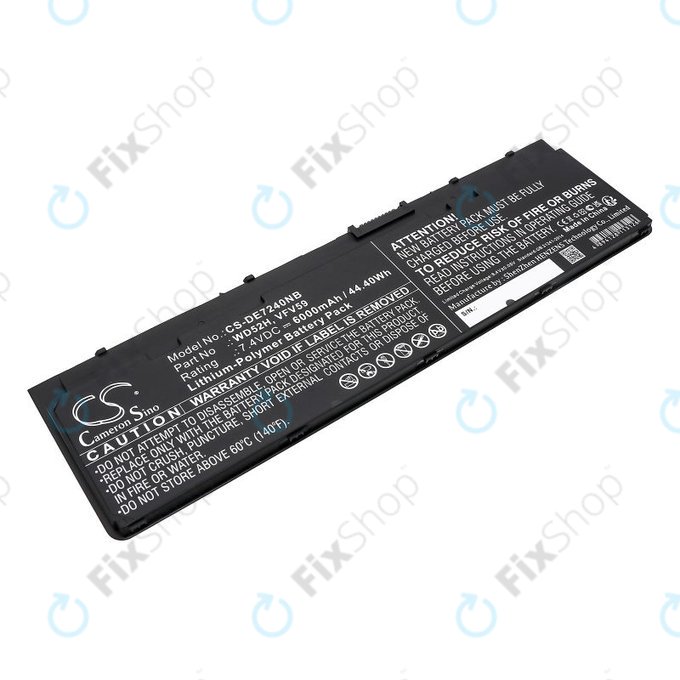 Baterie pro Dell Latitude E7240, 7250, 12, 6000mAh, Li-Pol, 7.4V, VFV59, HQ