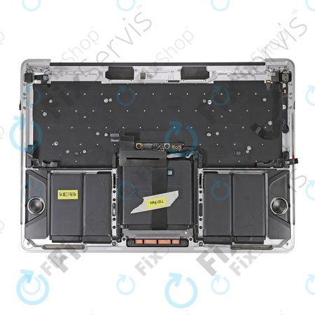 Apple MacBook Pro 13" A1706 (Late 2016 - Mid 2017) - Horní Rám Klávesnice + Klávesnice US + Mikrofon + Trackpad + Reproduktory (Silver)