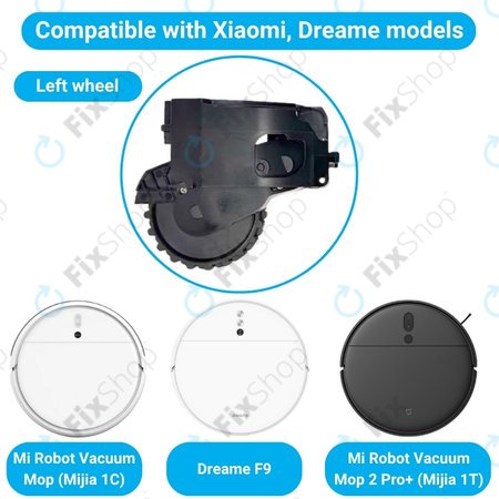 Xiaomi Dreame F9, Mi Robot Vacuum Mop (Mijia 1C), 2 Pro+ (Mijia 1T) - Kolo s Motorem (Levé) (Černé)