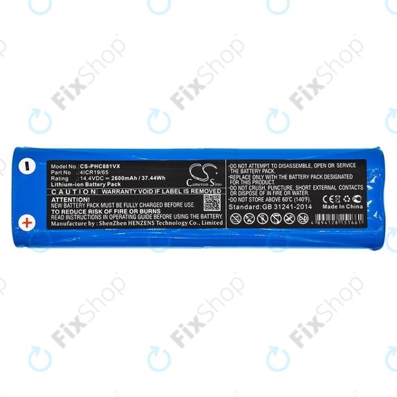 Philips SmartPro Active - Baterie 4ICR19/65 Li-Ion 14.4V 2600mAh HQ